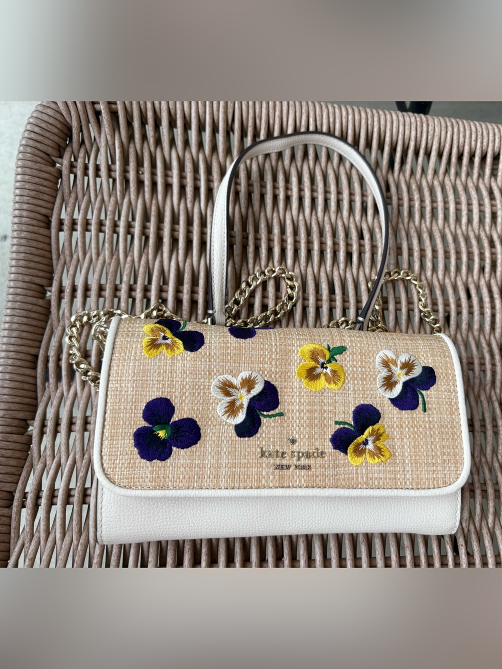 kate spade wild petal chain crossbody bag